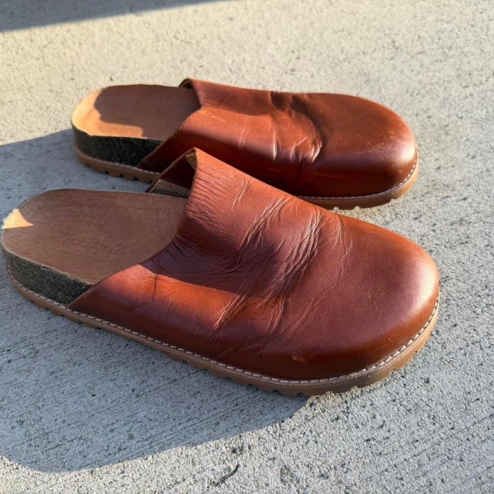 Madewell Layne Leather Clog Slides - Picture 2 of 7